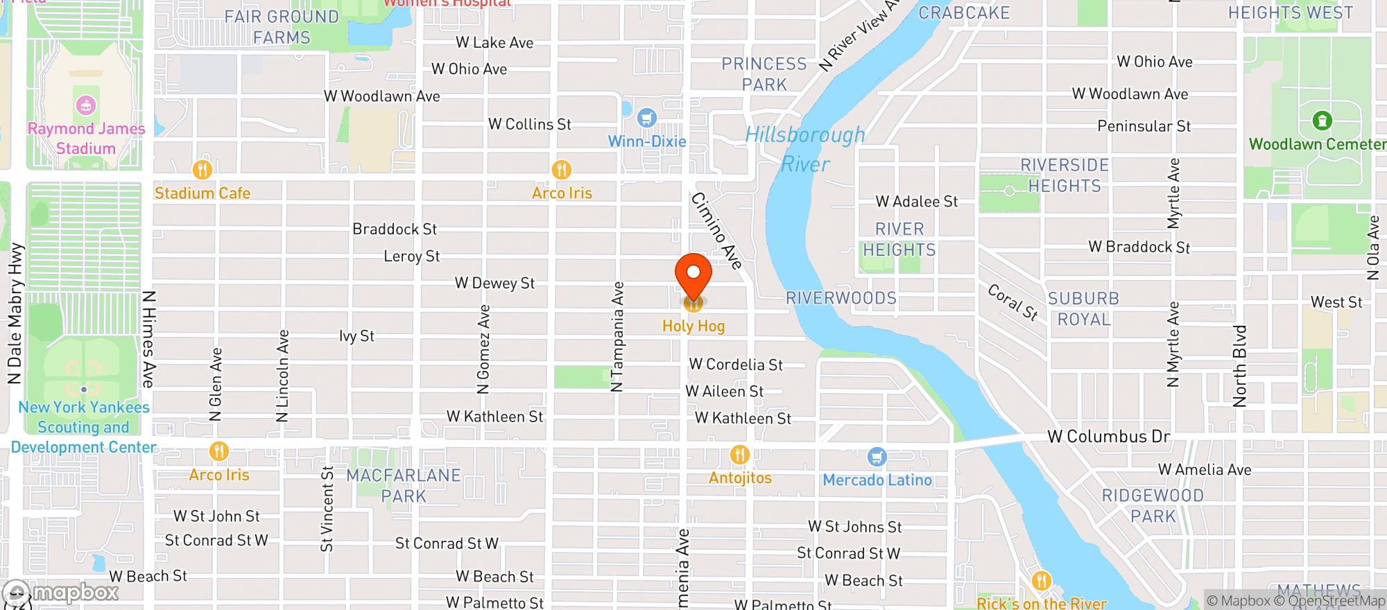 Map showing The Brisket Shoppe