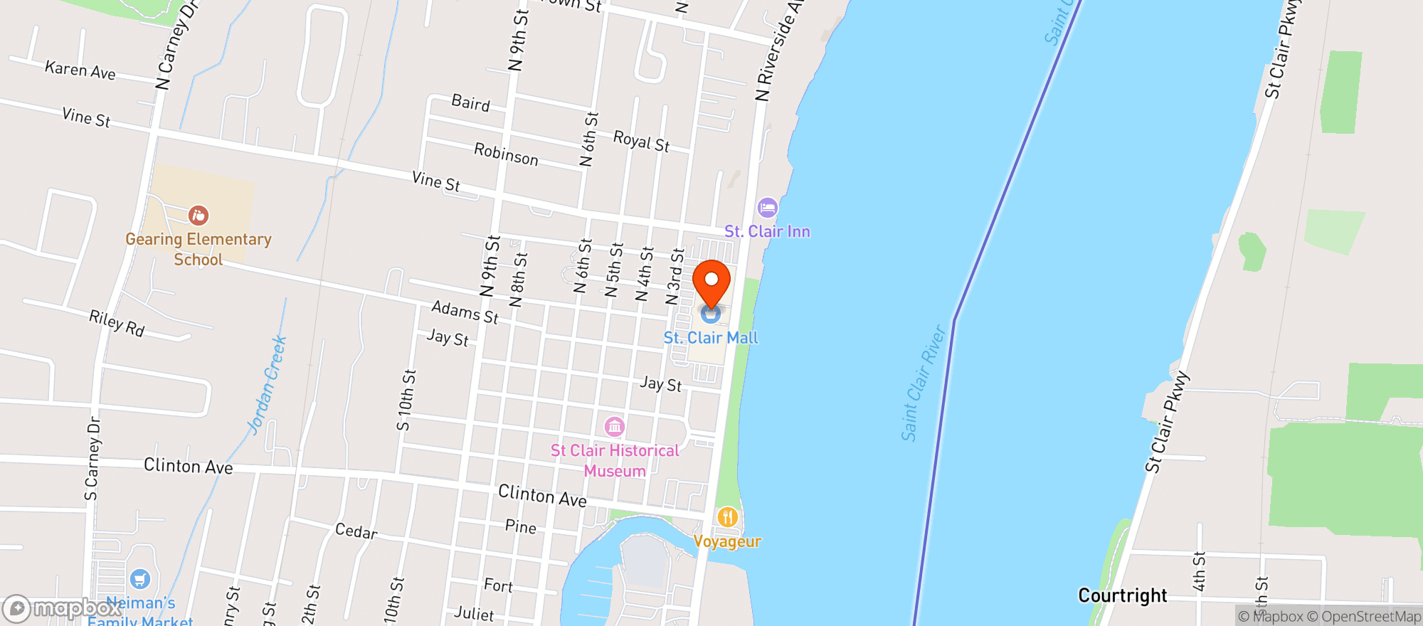 Map showing S & A Liquor Store