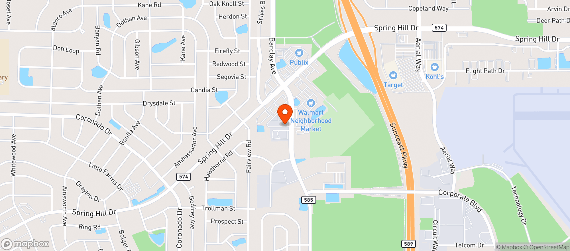 Map showing Rookie Sports Bar & Grill