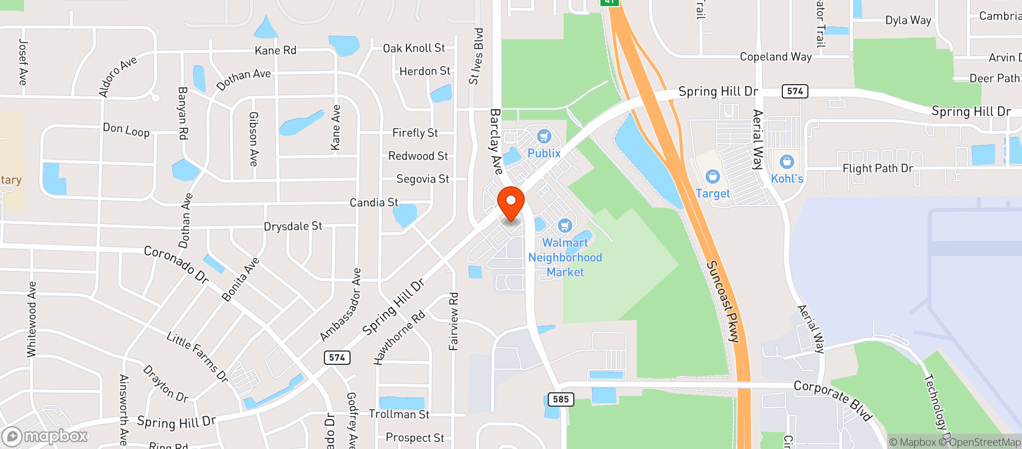 Map showing Walgreens