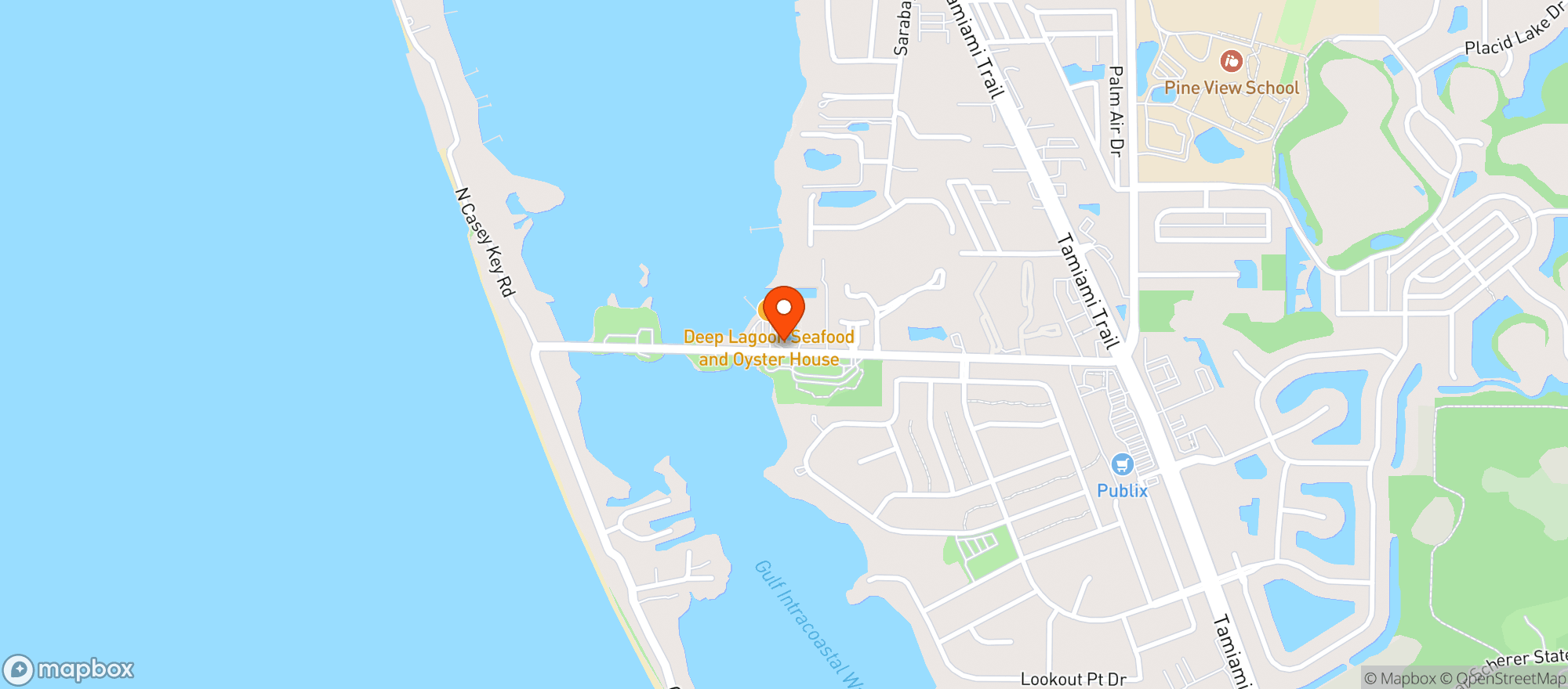 Map showing Deep Lagoon Seafood & Oyster House