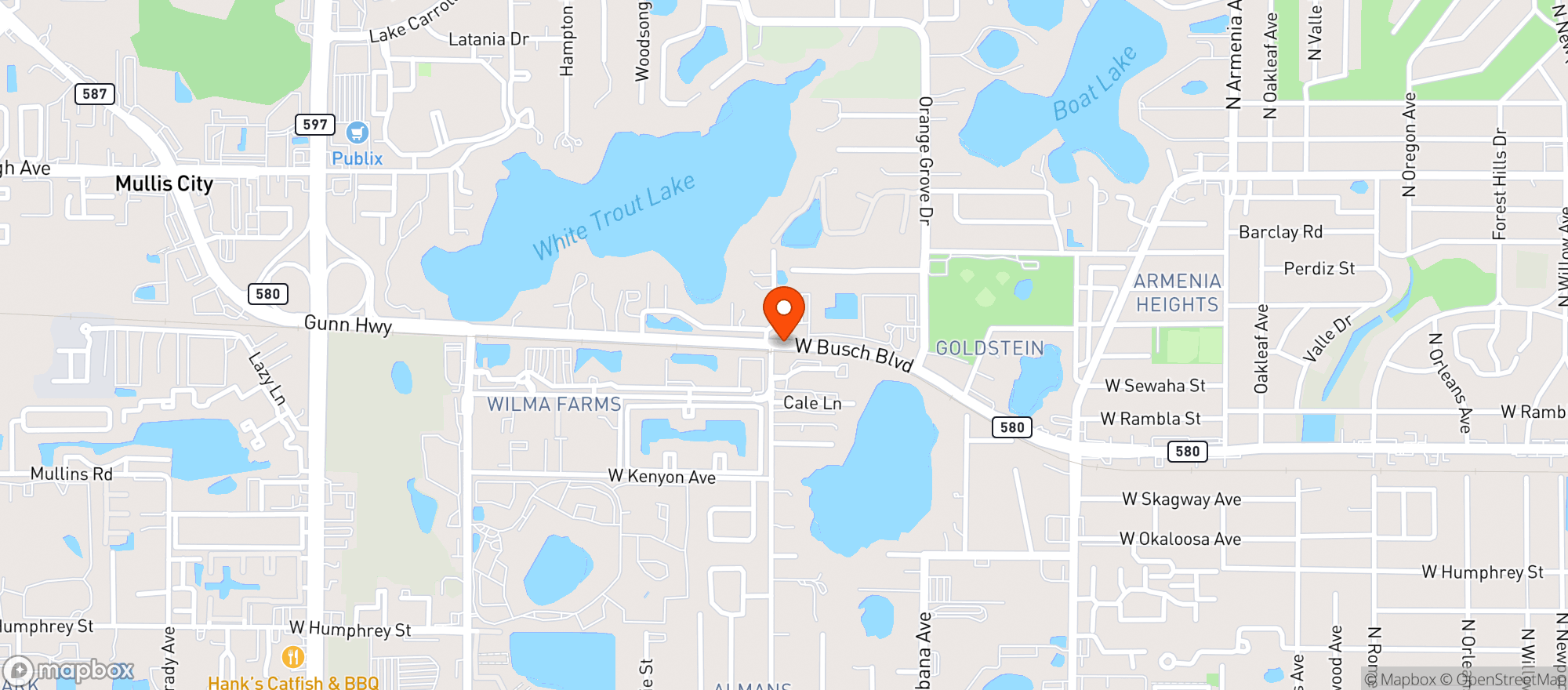 Map showing (c)(b) Armory Gun Shop