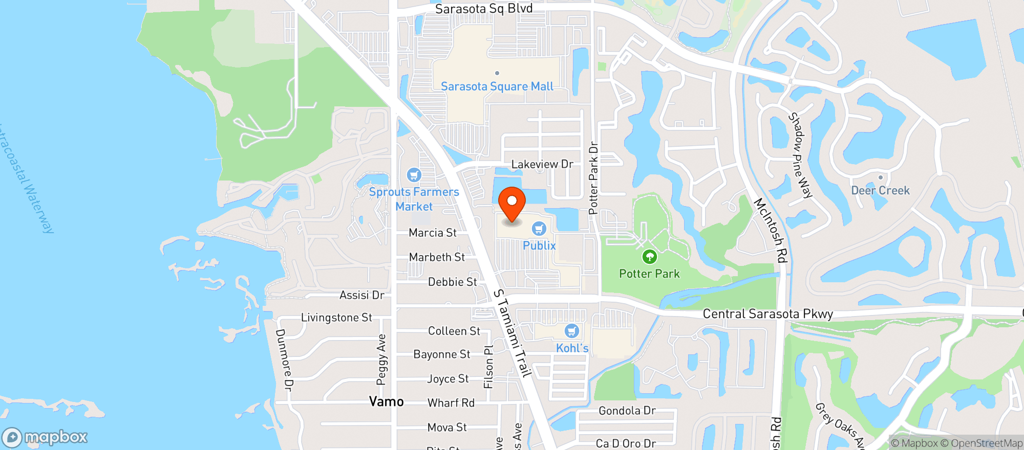 Map showing Target