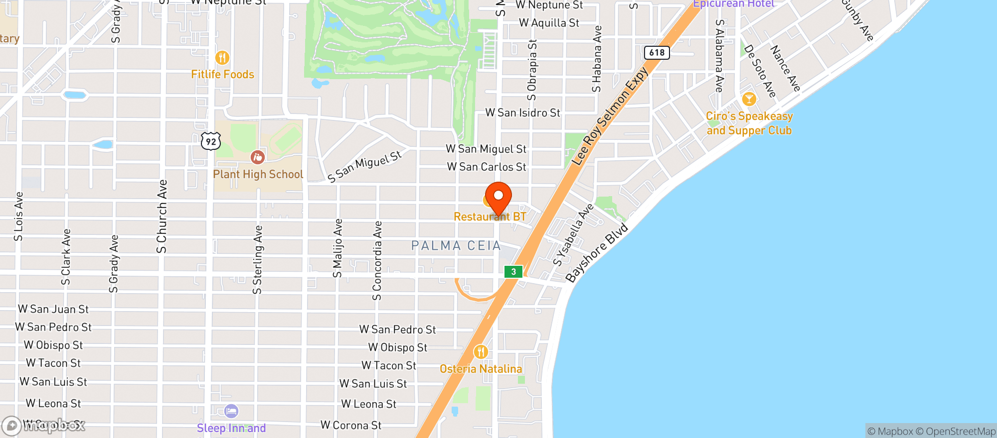 Map showing Datz Delicatessen 11124