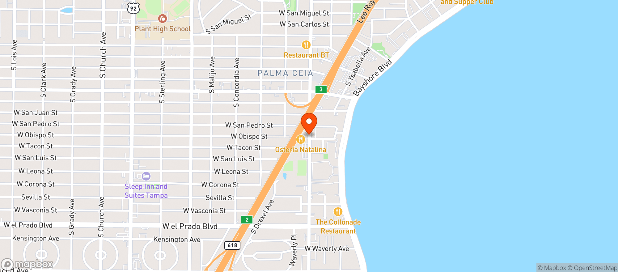 Map showing Osteria Natalina