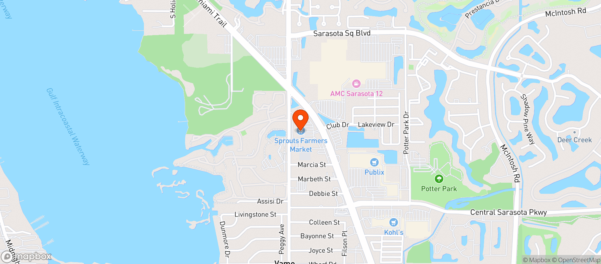 Map showing Sprouts Farmers Market
