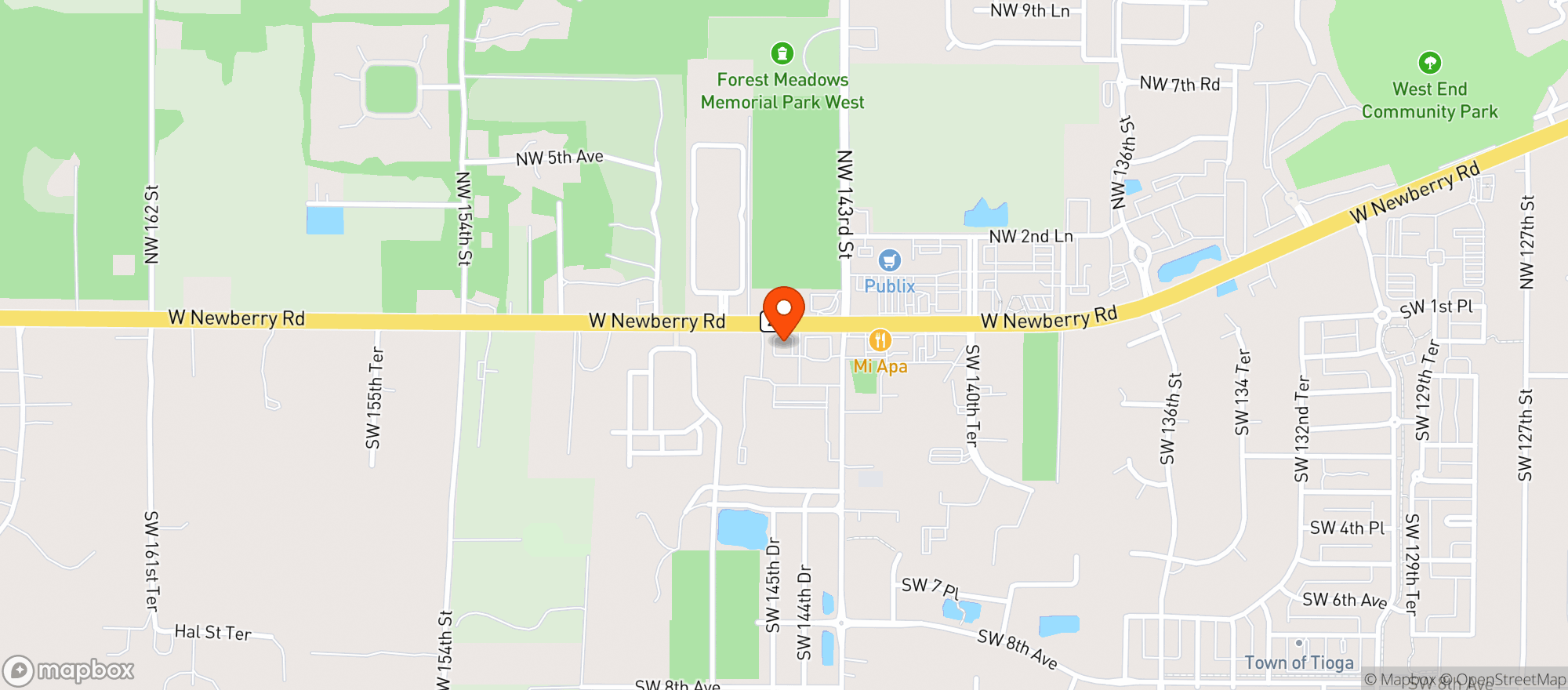 Map showing DORN S WEST LIQUOR & WINE