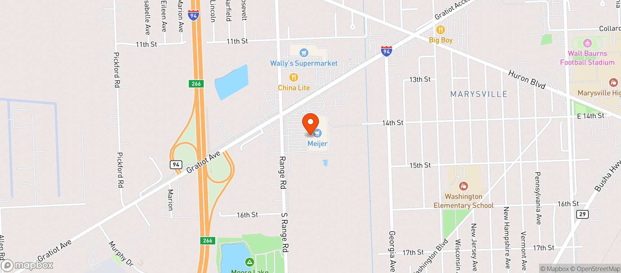 Map showing Meijer