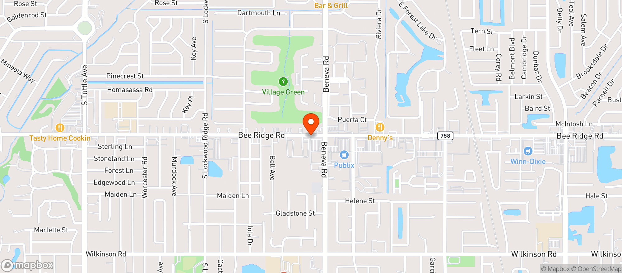 Map showing Walmart Neighborhood Market