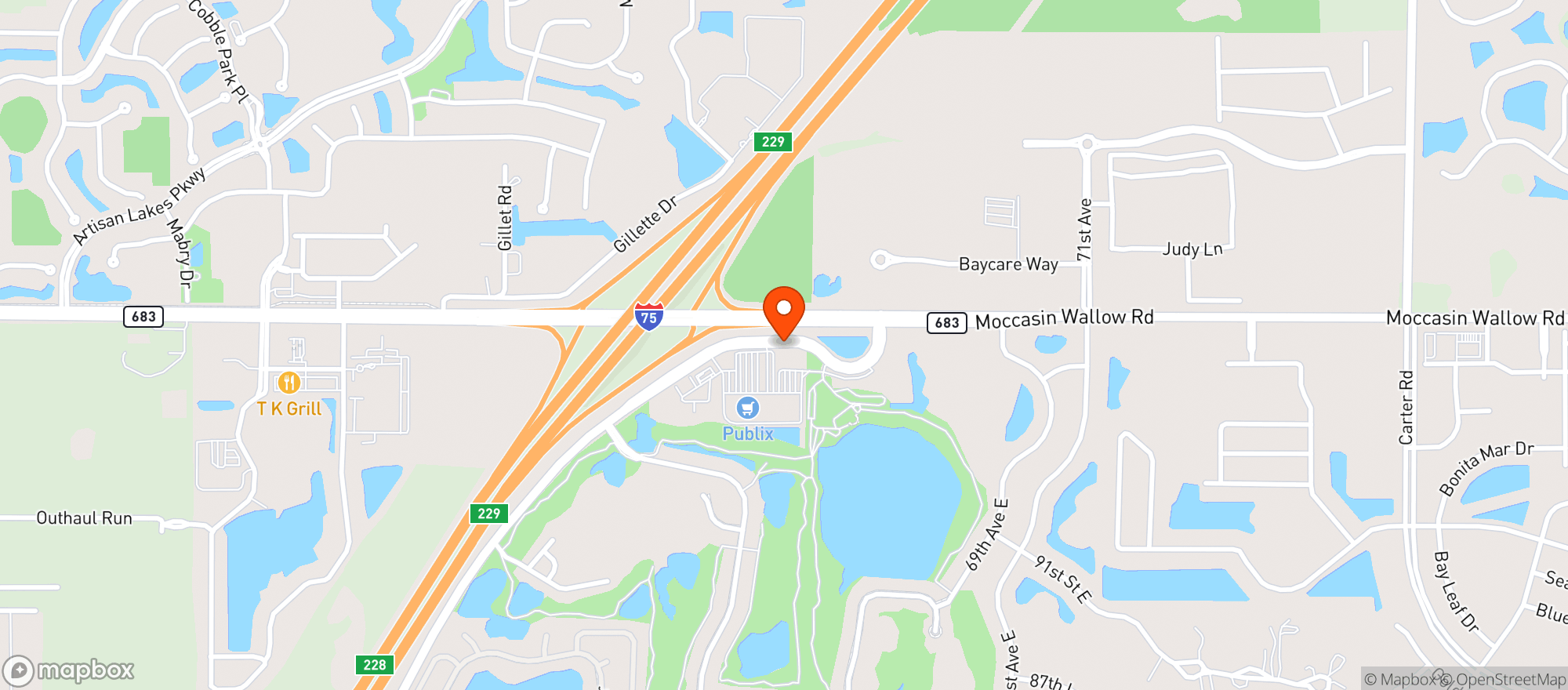 Map showing Eds Tavern Sports Bar And Restauran