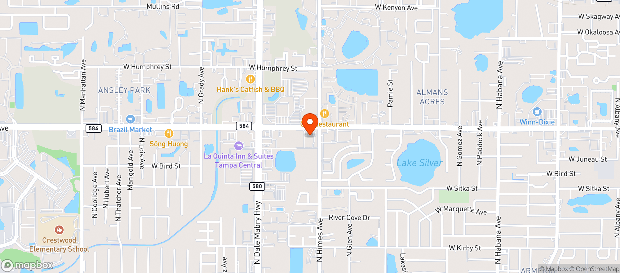 Map showing Circle K 9203