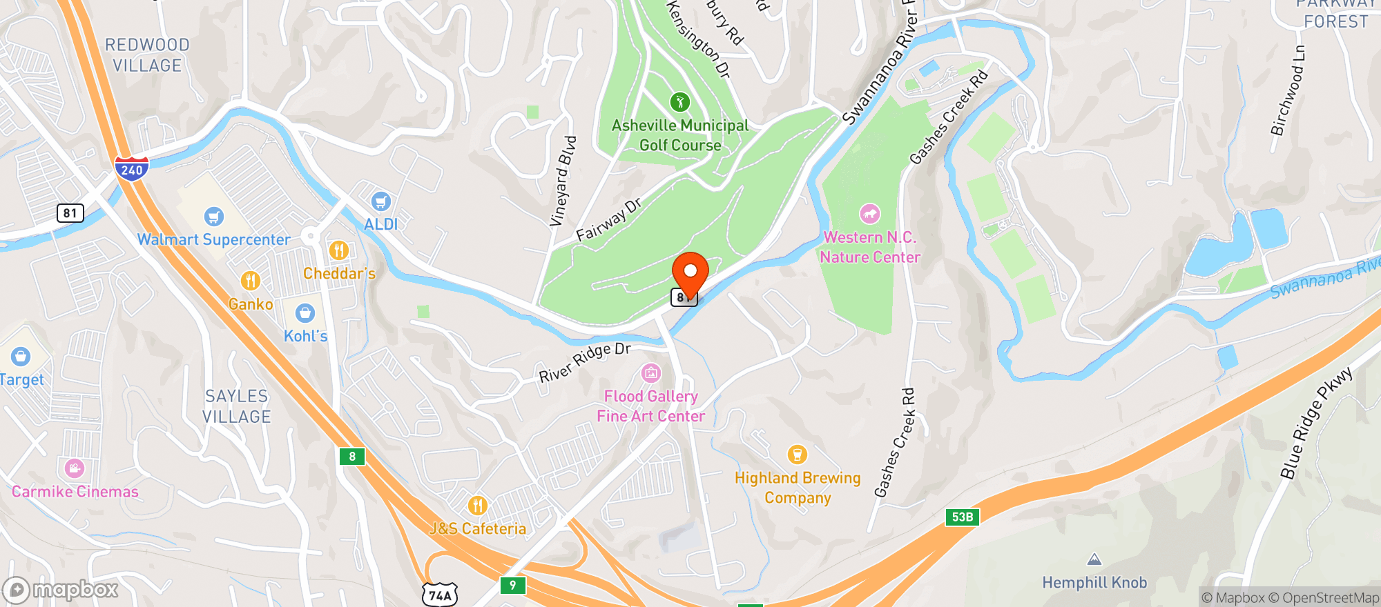 Map showing M And J Food Stores 3