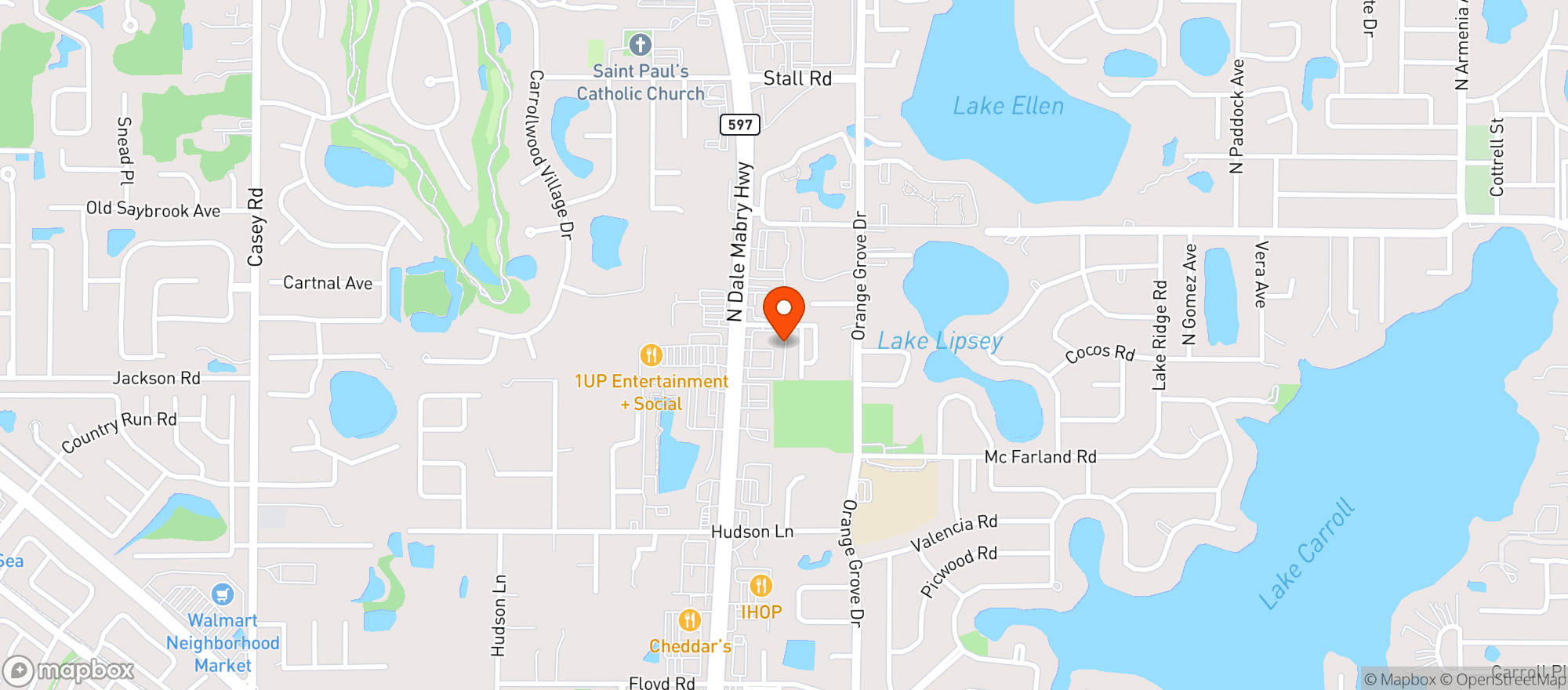 Map showing Green Parrot Pub