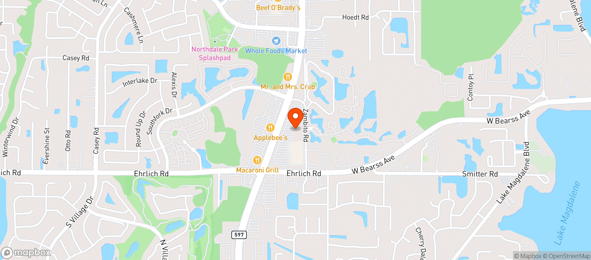 Map showing Publix Super Market #398