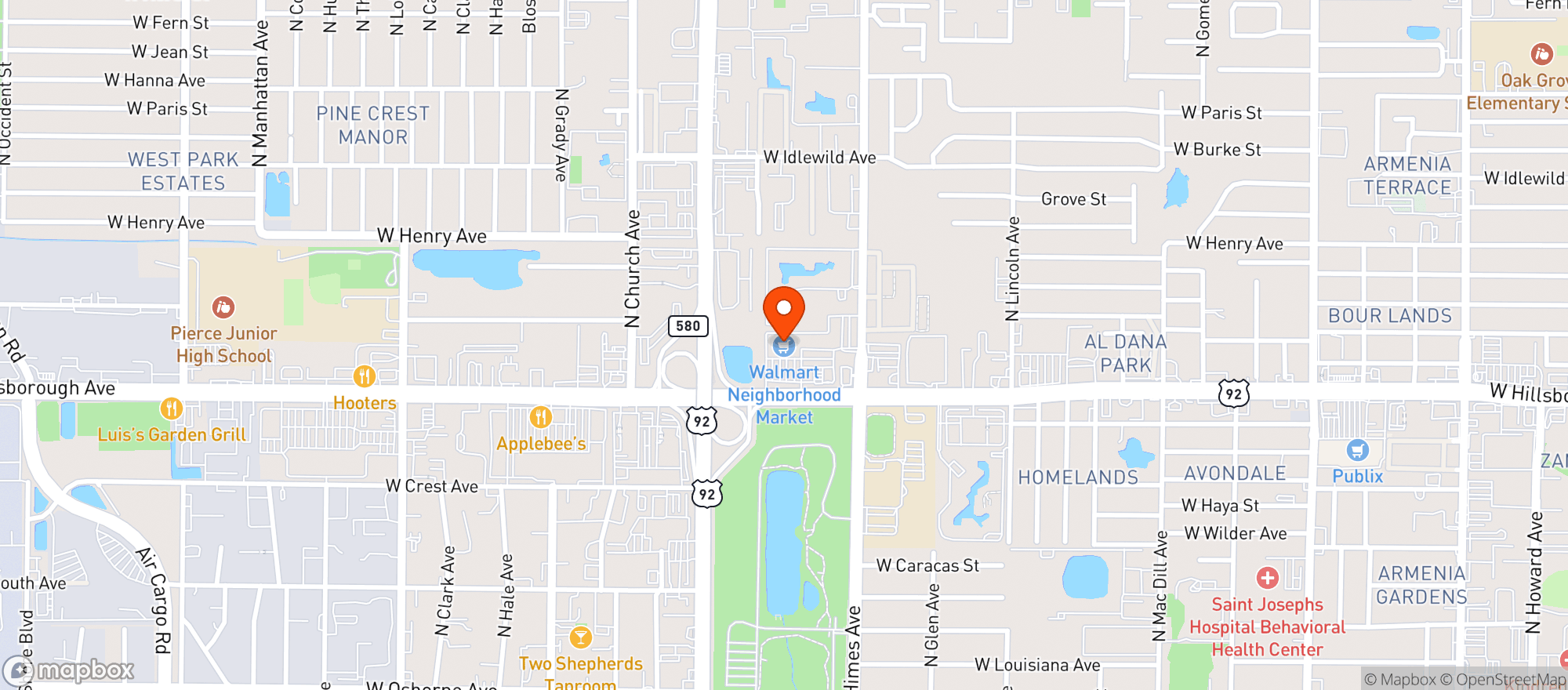 Map showing Neighborhood Market