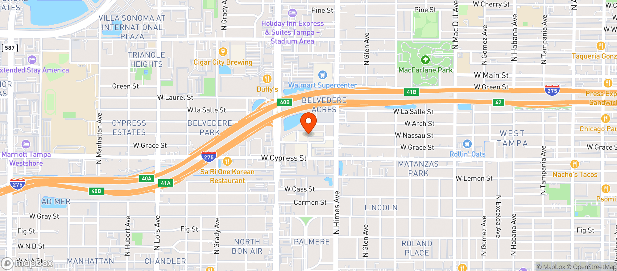Map showing (c)(b)oronzo Italian Rest