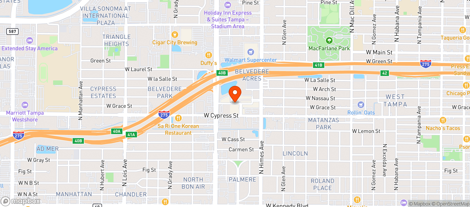 Map showing Whole Foods Market