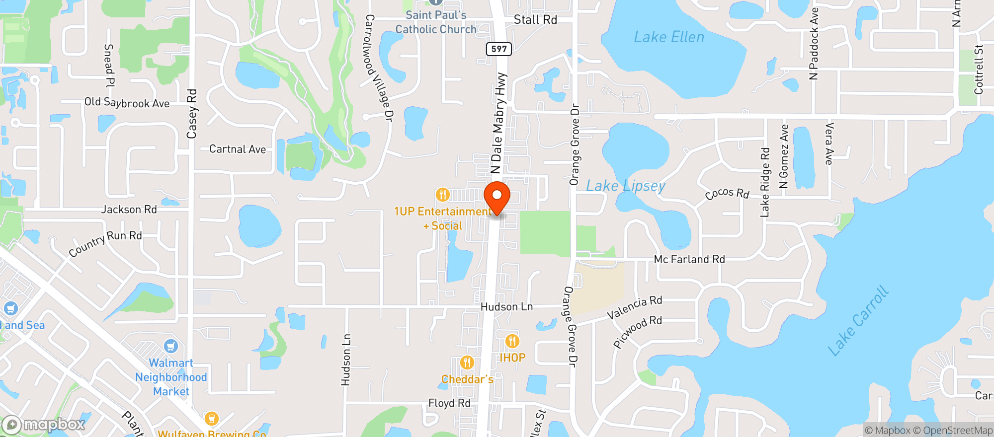 Map showing Red Lobster