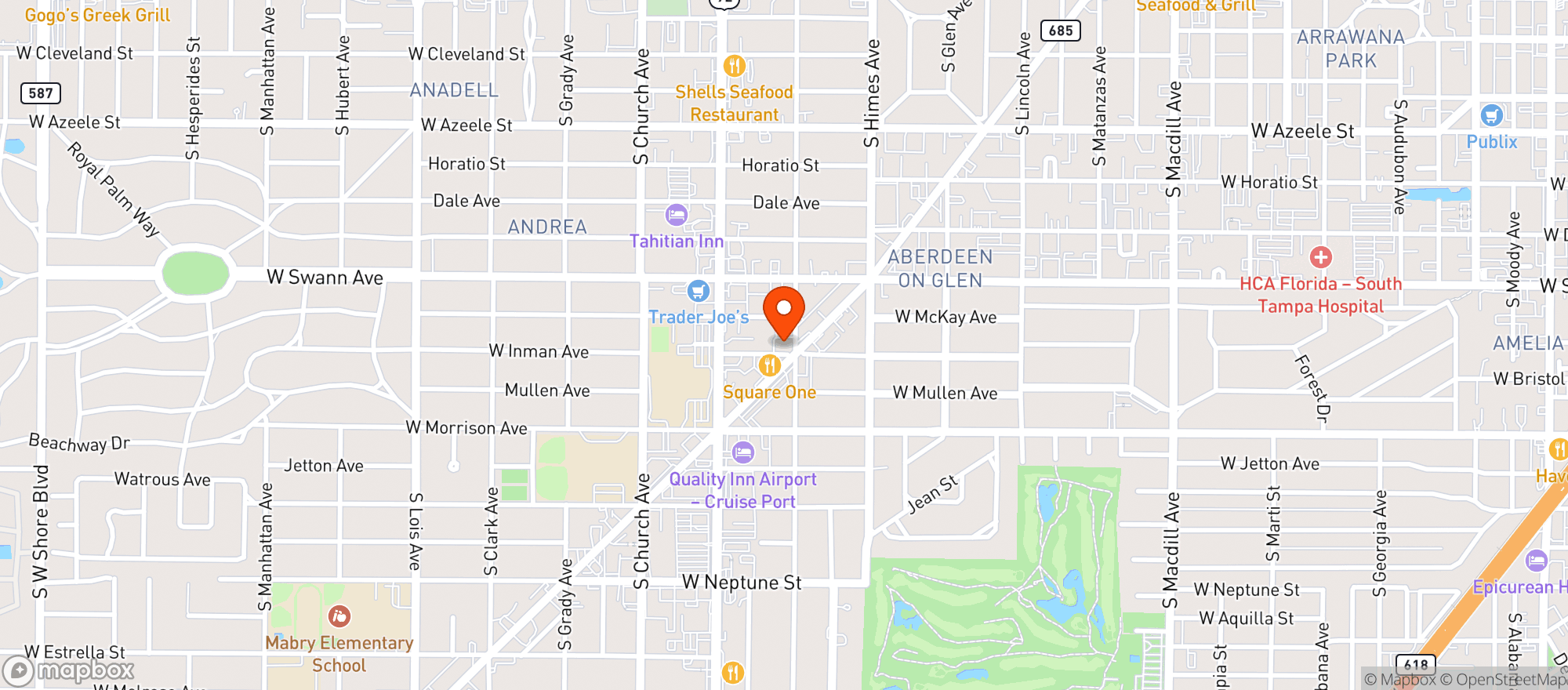Map showing Bonefish Grill #7004
