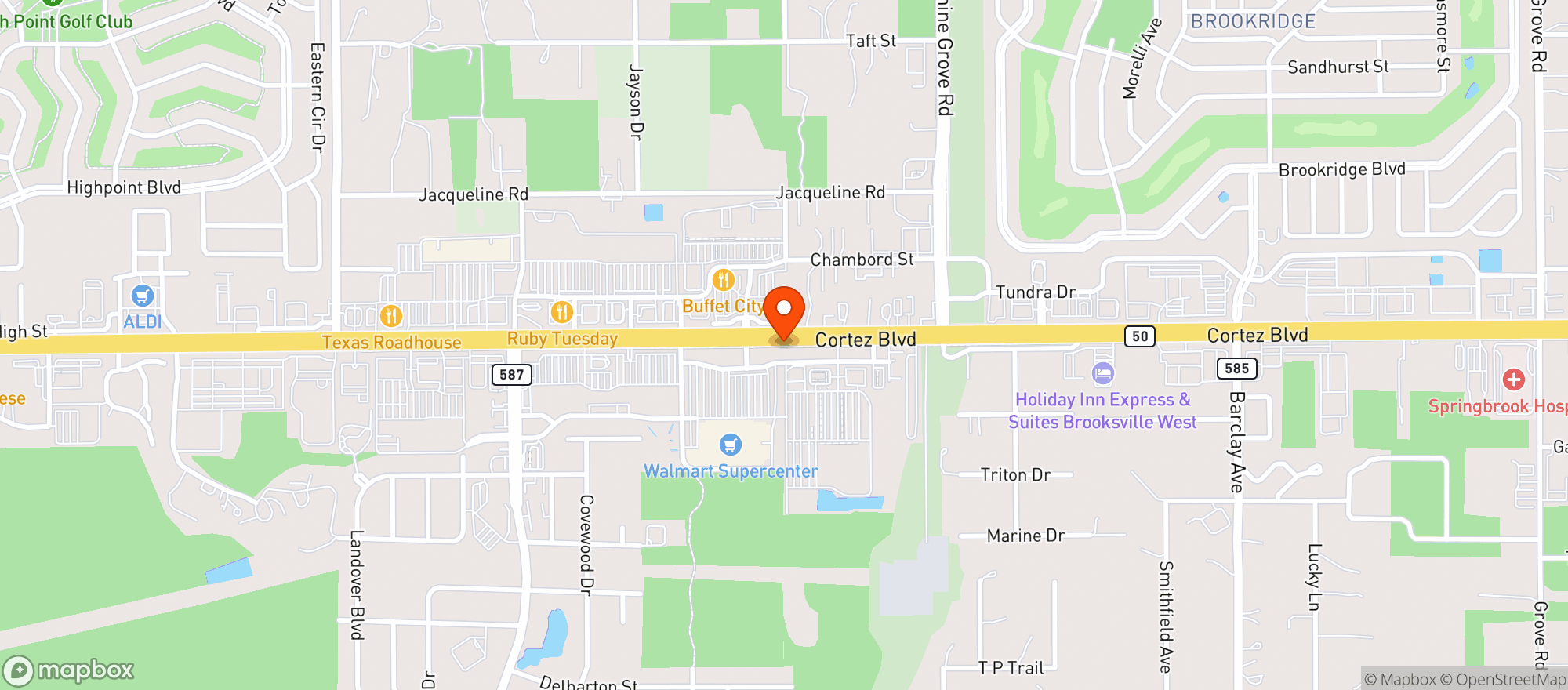 Map showing Walmart Wine & Spirits