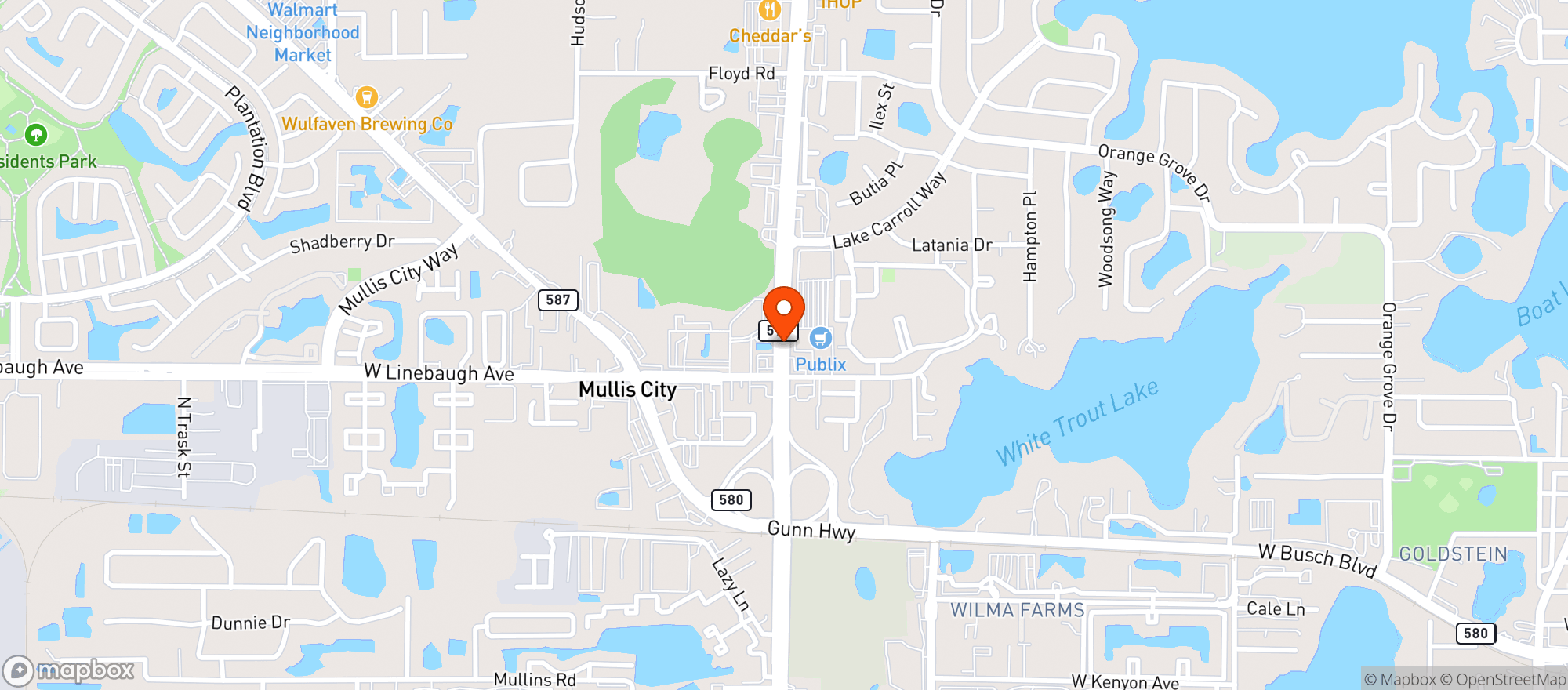 Map showing Publix Super Market