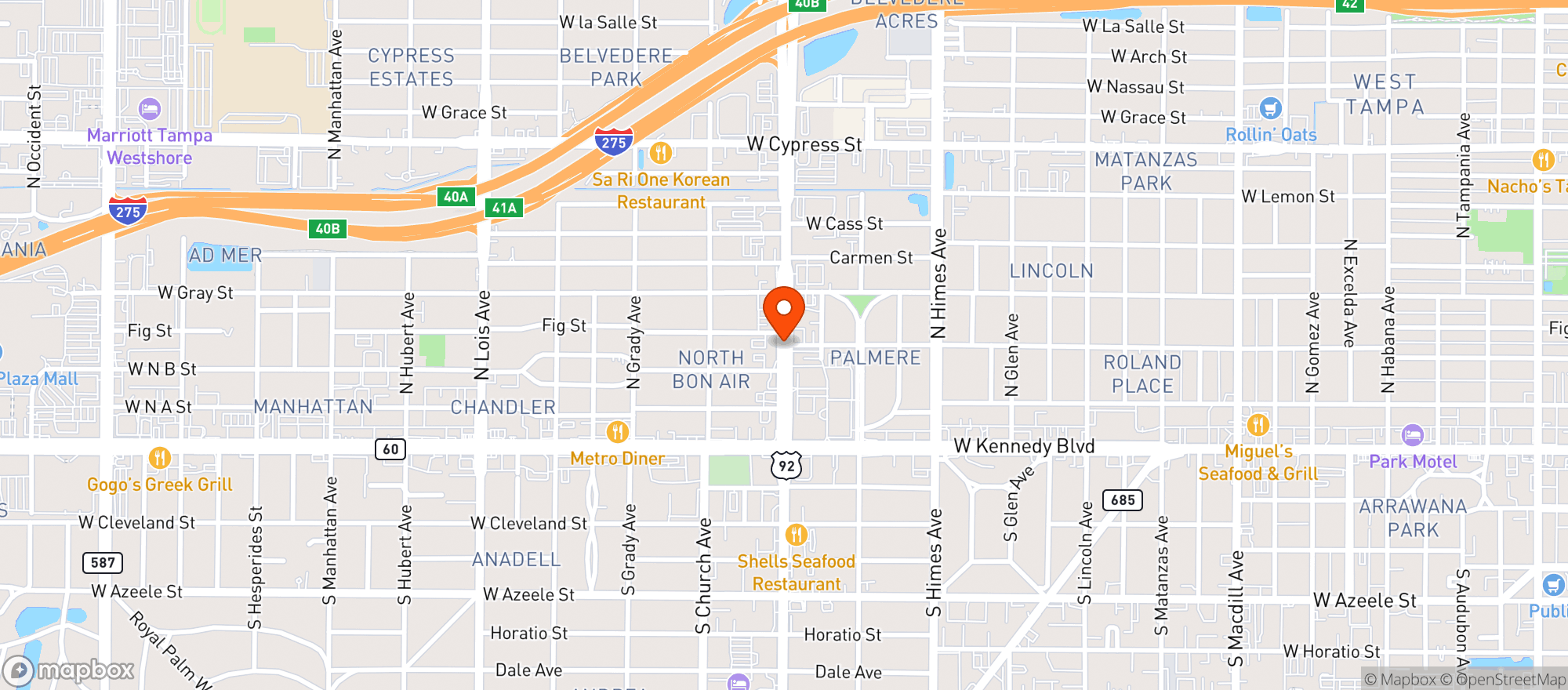 Map showing Luekens Wine & Spirits