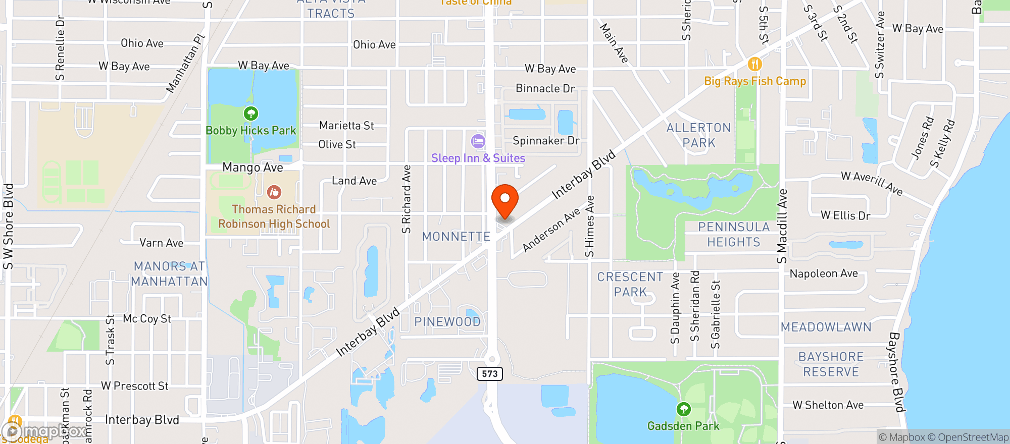 Map showing Circle K 7058