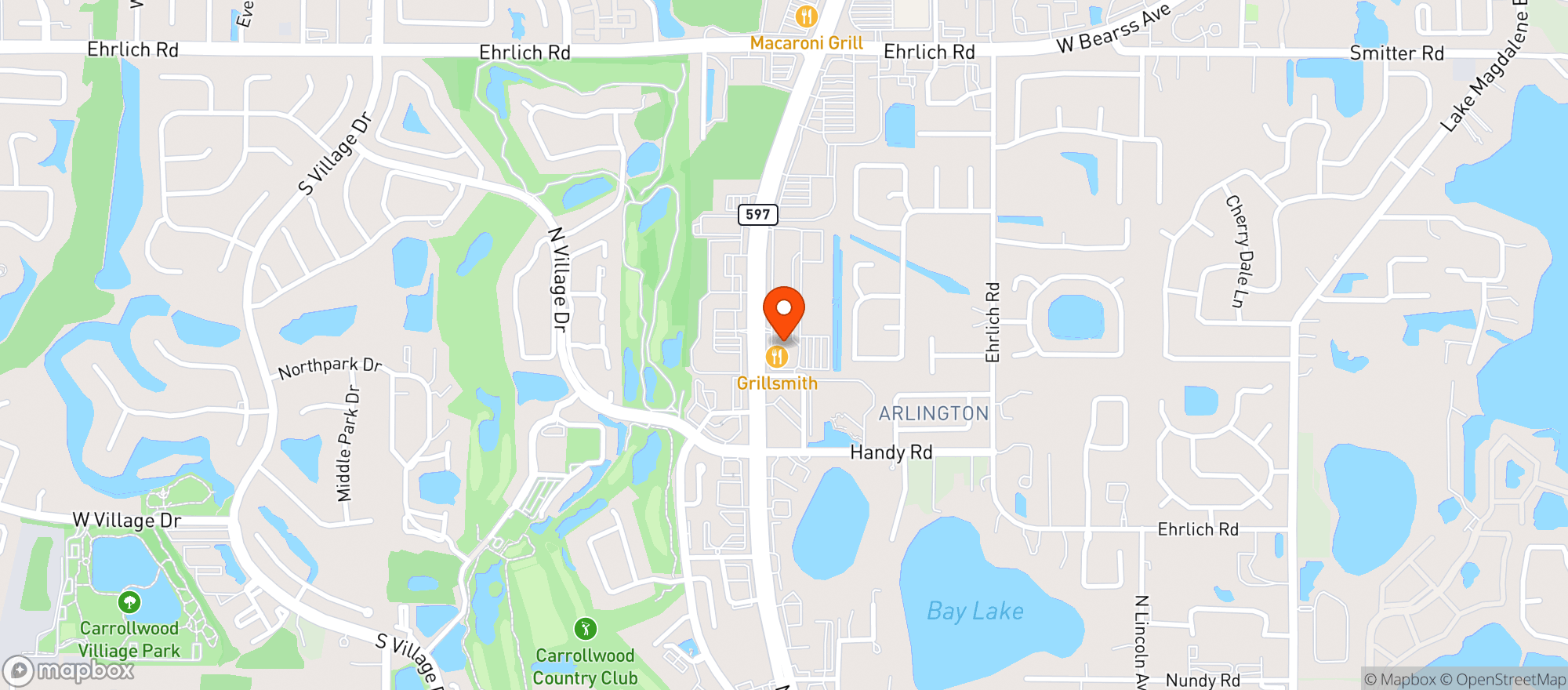Map showing Grillsmith