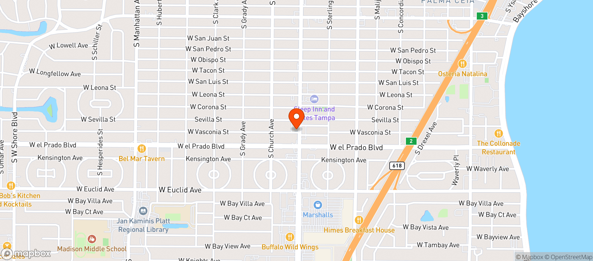Map showing Birdie Club