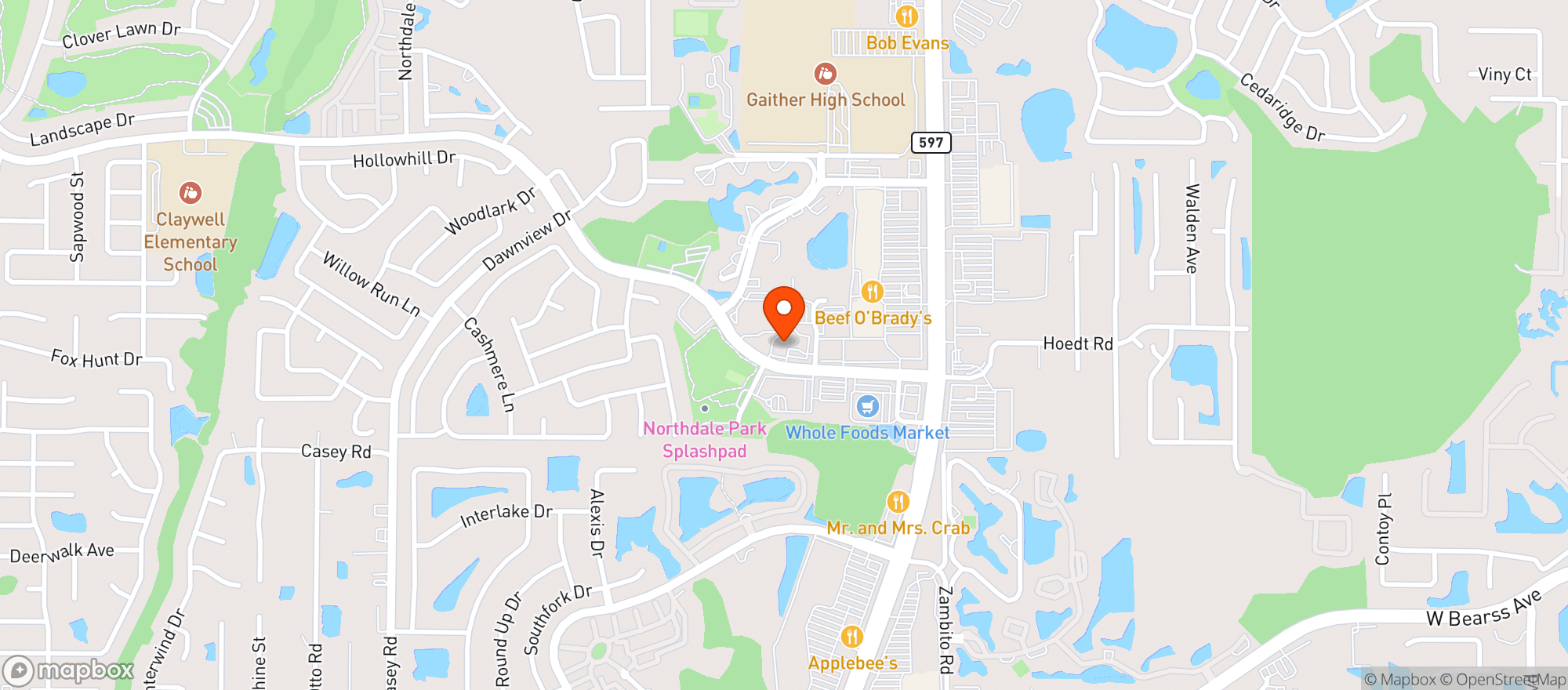Map showing Toms Tavern Northdale