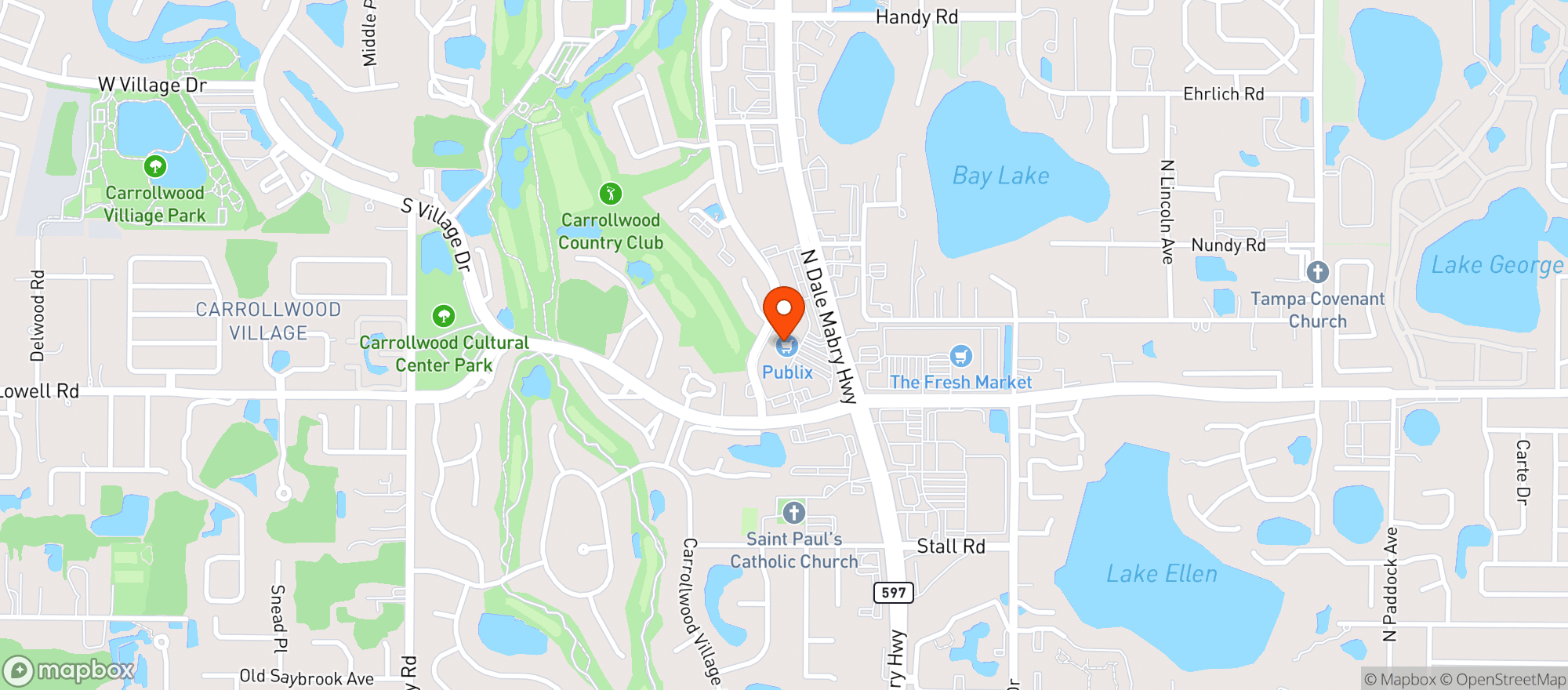 Map showing Publix