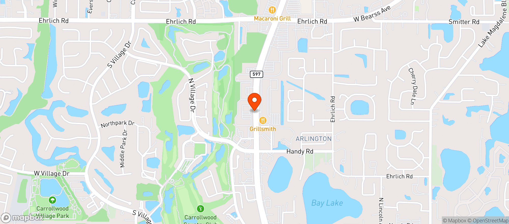 Map showing Senor Tequila Mexican Grill