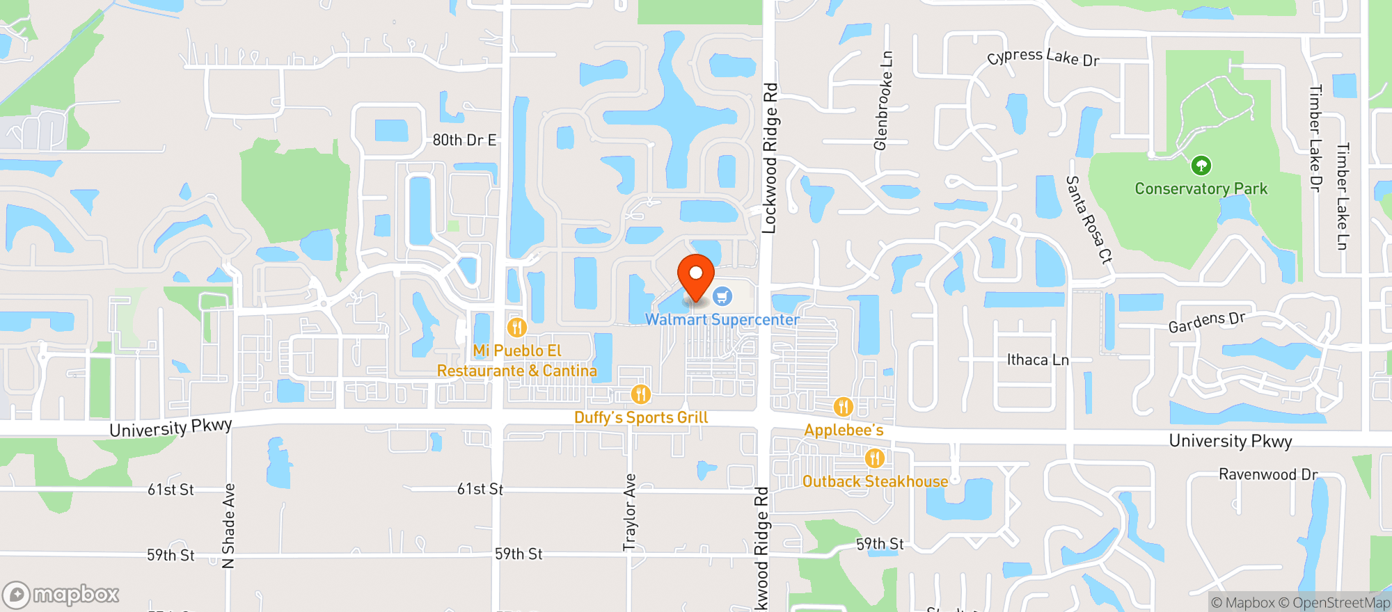 Map showing Walmart Supercenter Liq #1171