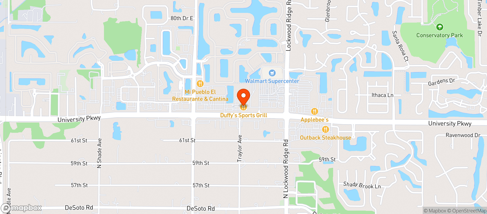Map showing Duffys Sports Grill #n/a