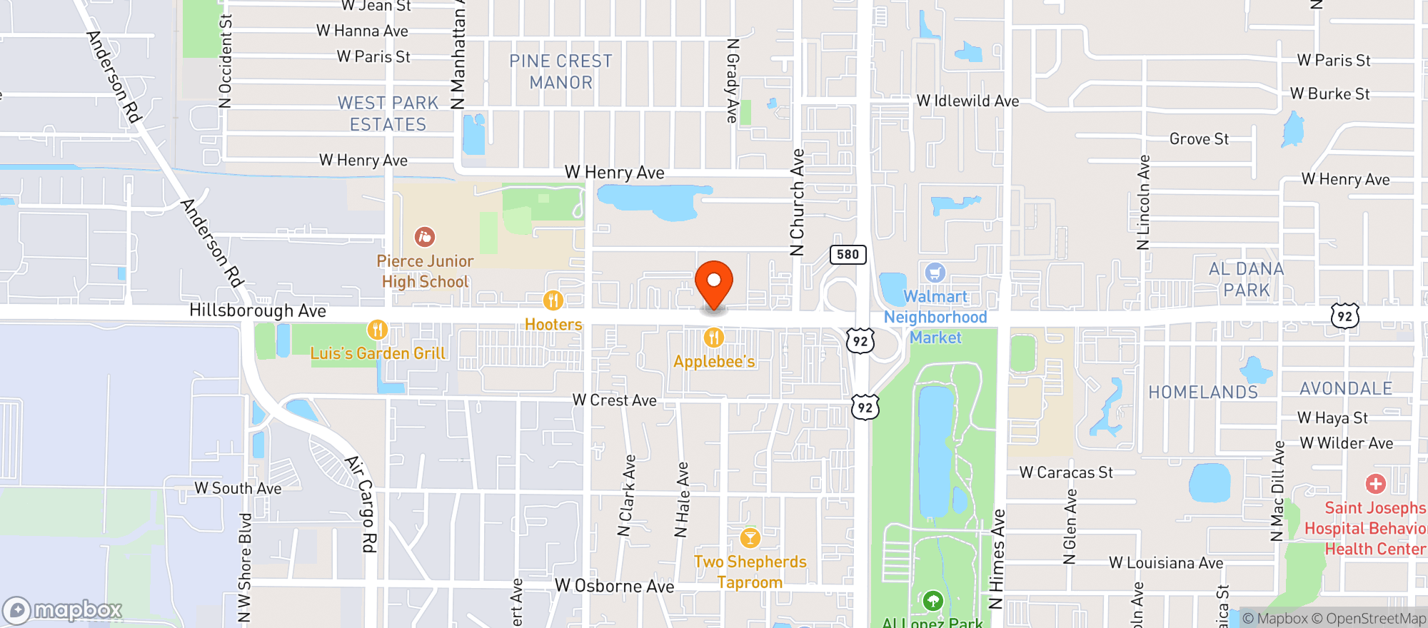 Map showing Smokey Jones Smoke & Vape Shop