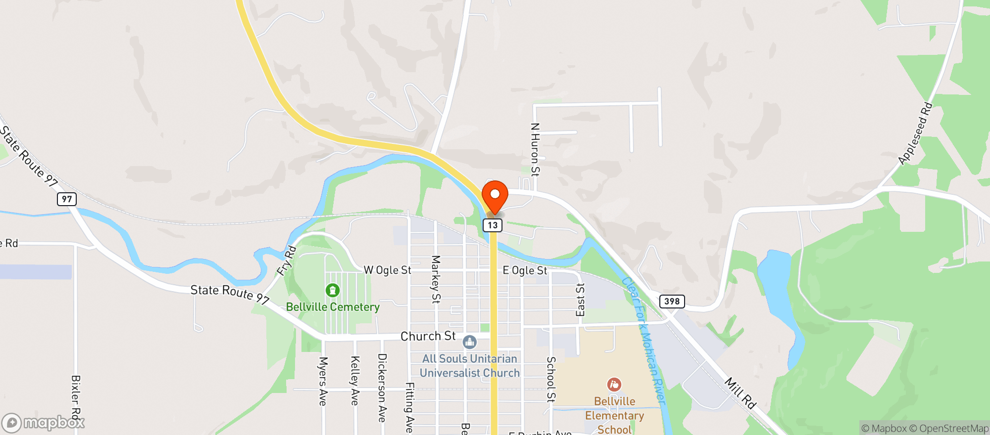 Map showing River Rock