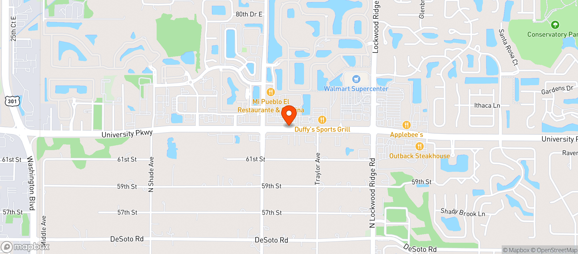 Map showing Publix Super Market