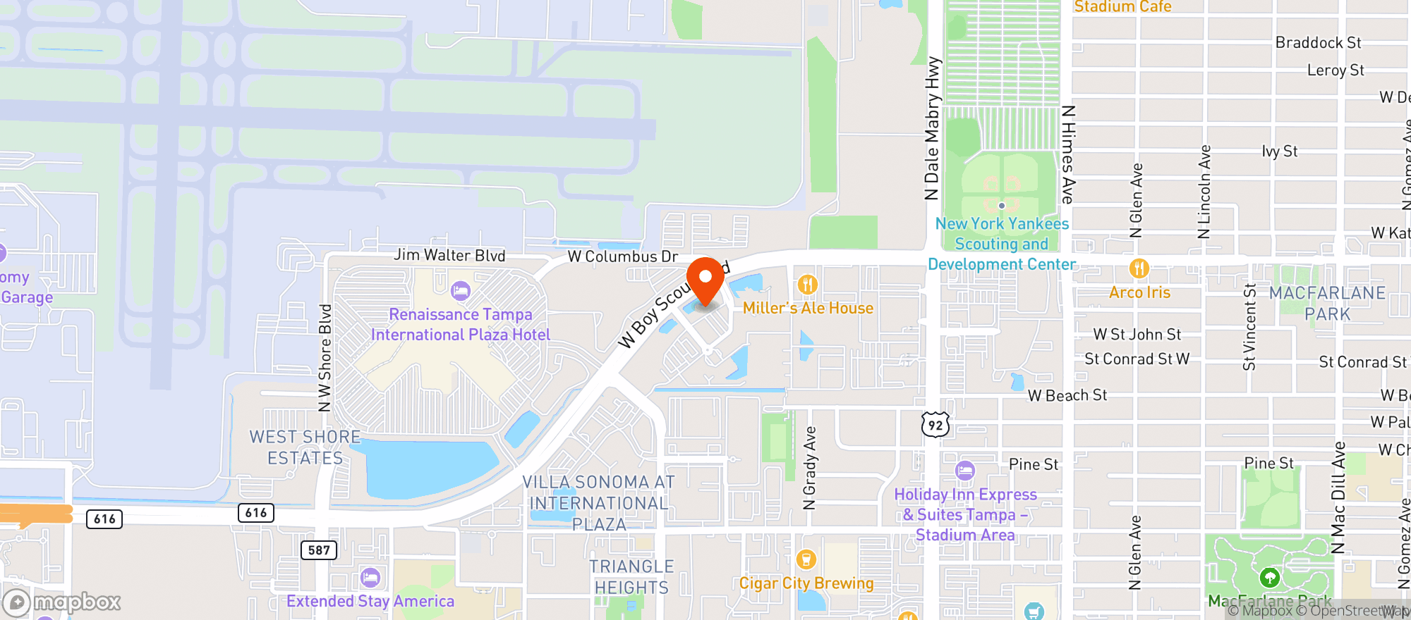 Map showing Coopers Hawk Winery & Restaurant