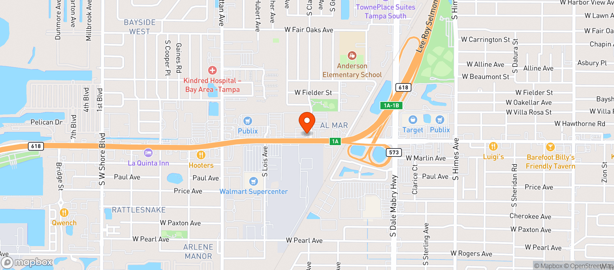 Map showing Gandy Mobil-4101 W.
