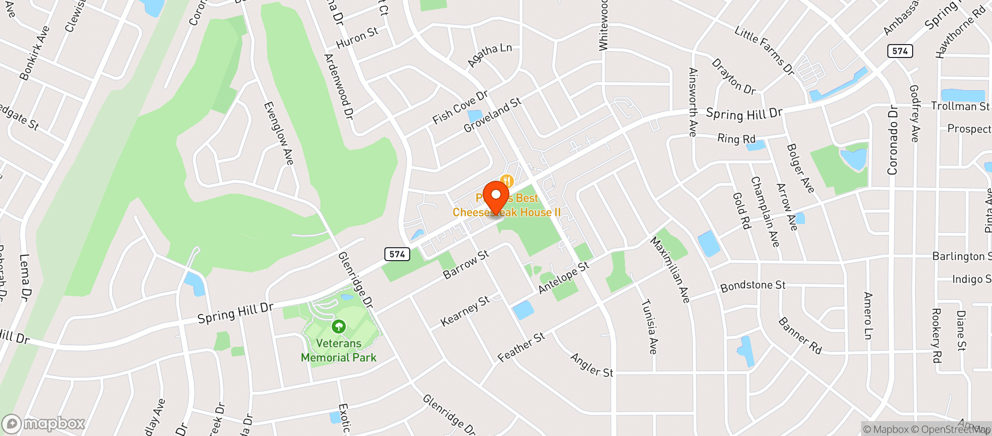 Map showing C S Paninis & Spirits