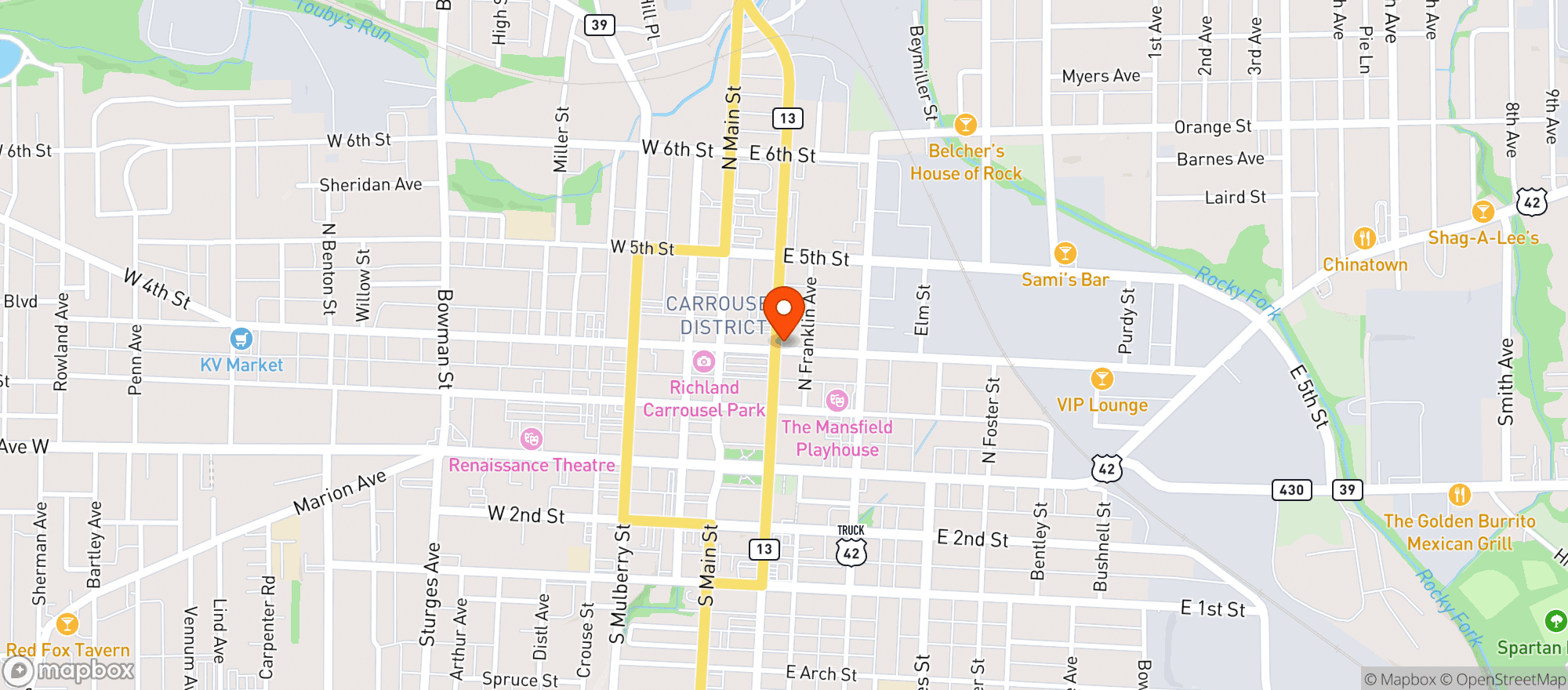 Map showing Cypress Hill Winery & Hud