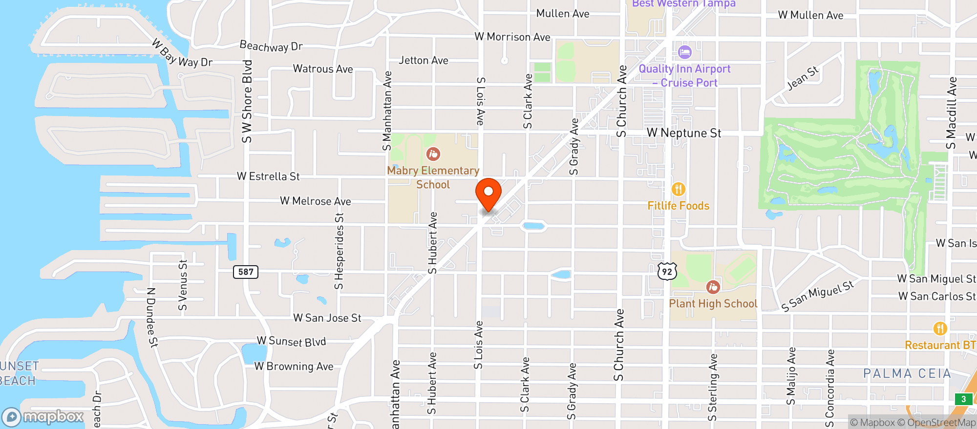 Map showing Petes Place