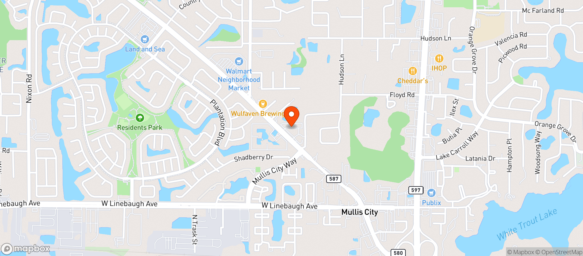 Map showing Latin Fresh Market