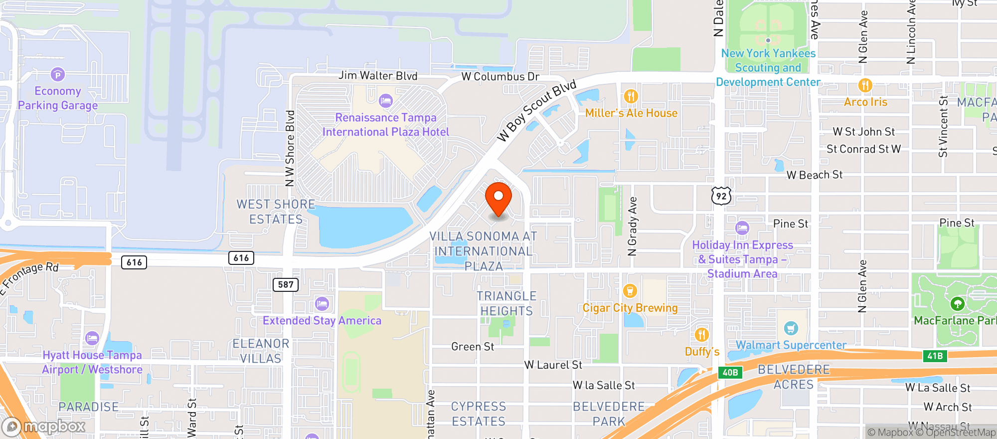 Map showing P F Changs China Bistro #9922