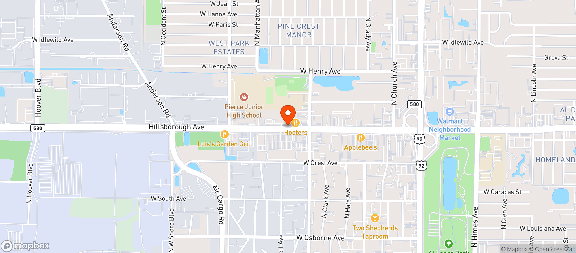 Map showing Radiant Food Store