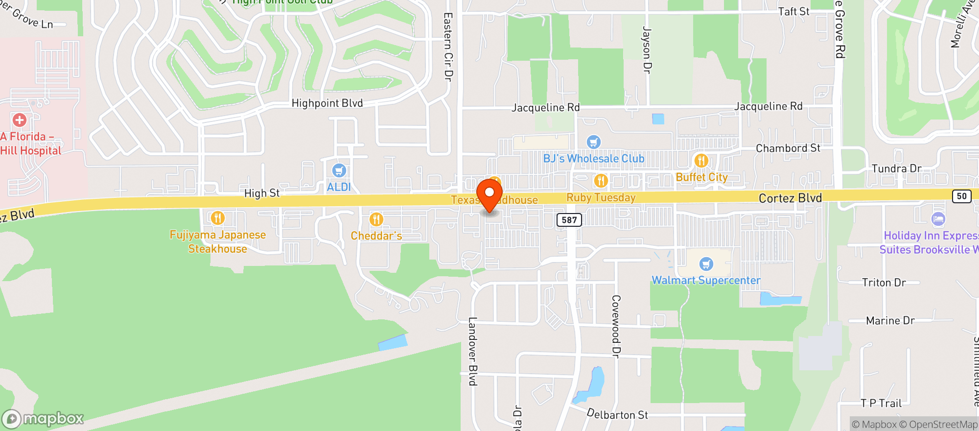 Map showing Bonefish Grill #7060