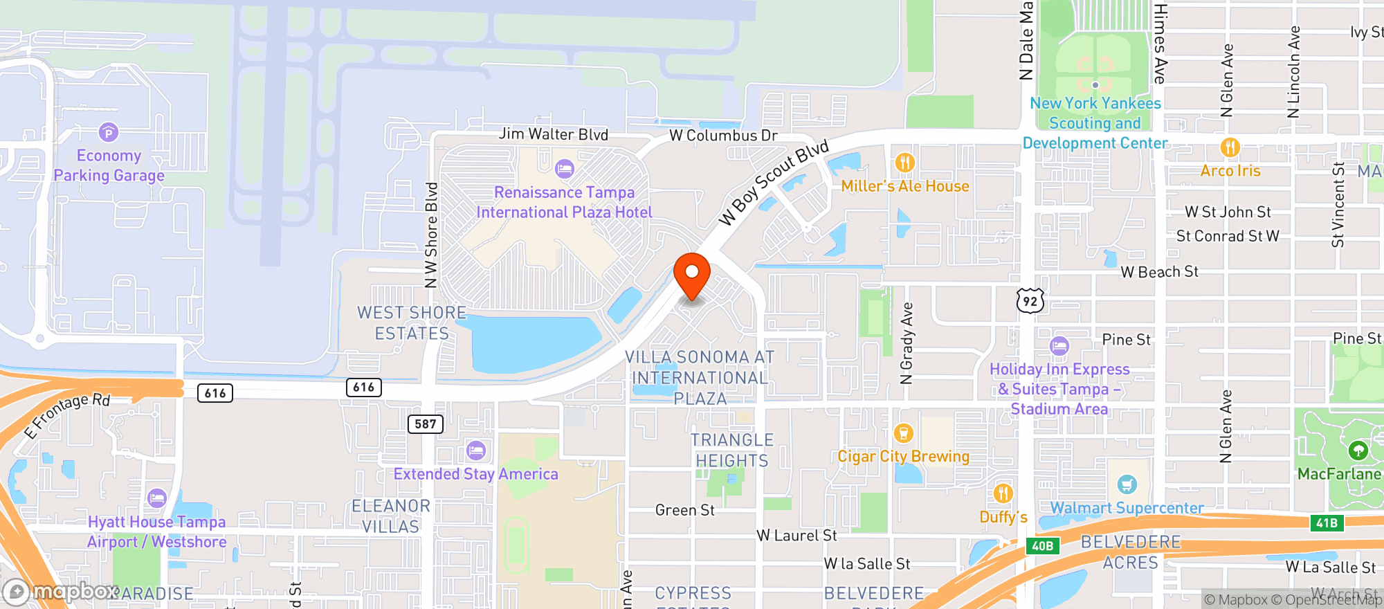 Map showing Flemings Prime Steakhouse