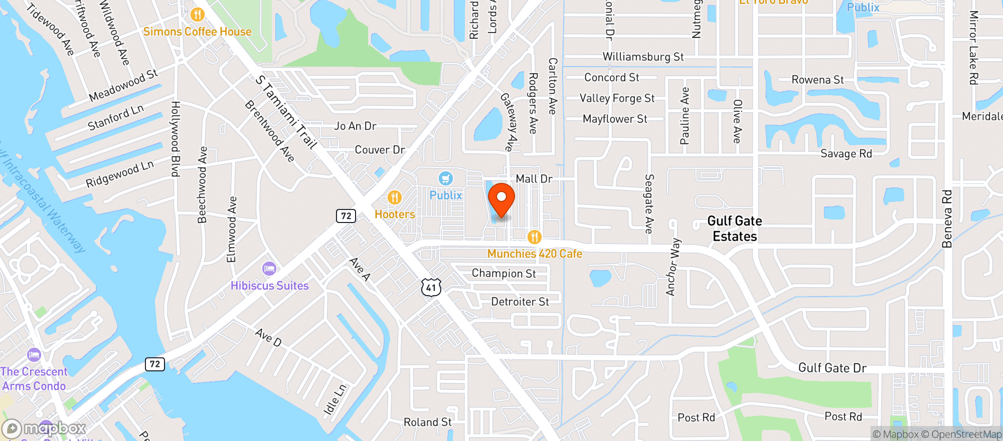 Map showing Natural Apothecary Shoppe