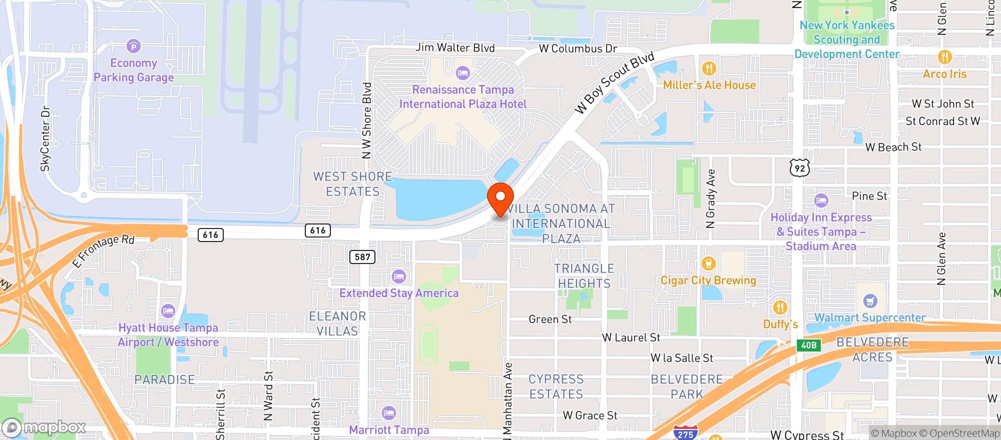 Map showing Eddie Vs