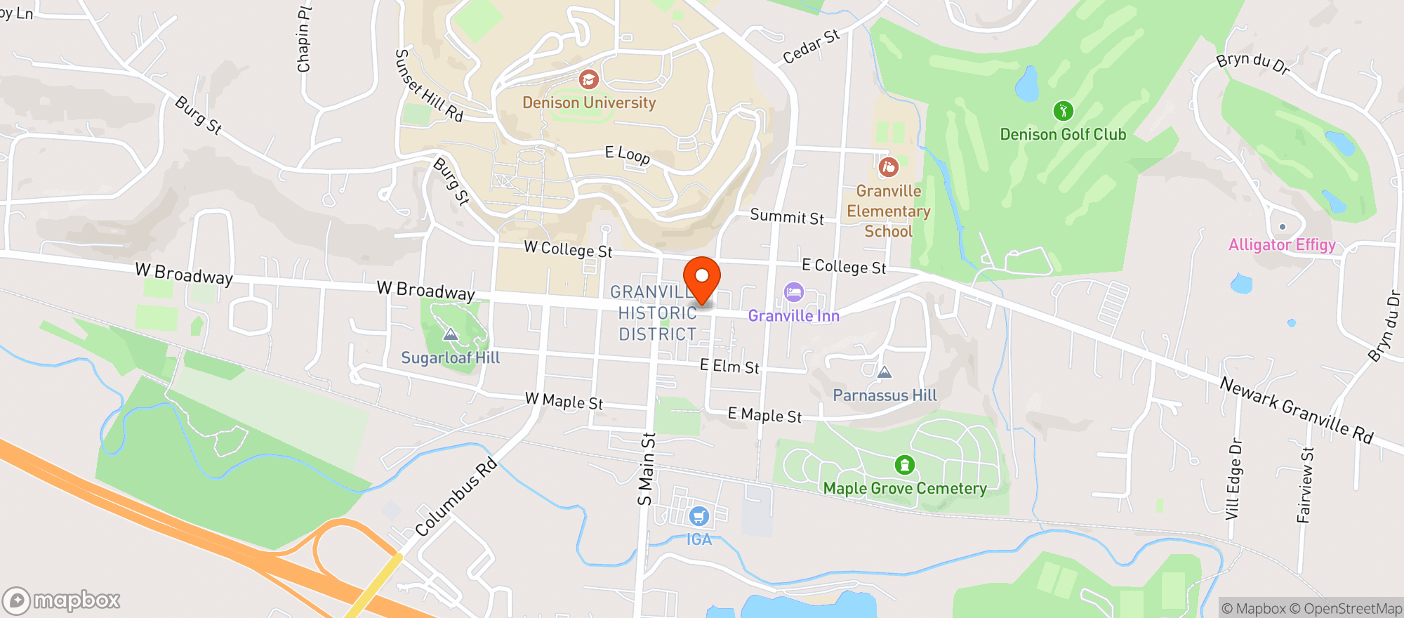 Map showing Broadway Pub